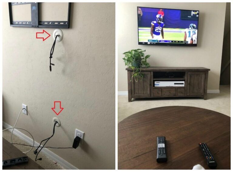 How to hide wires and cables in a living room setup