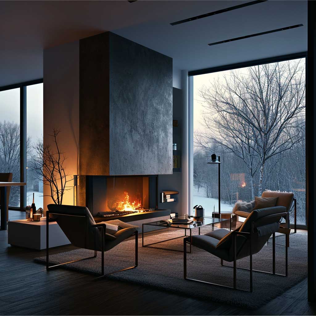 Designing a living room with a fireplace as a focal point