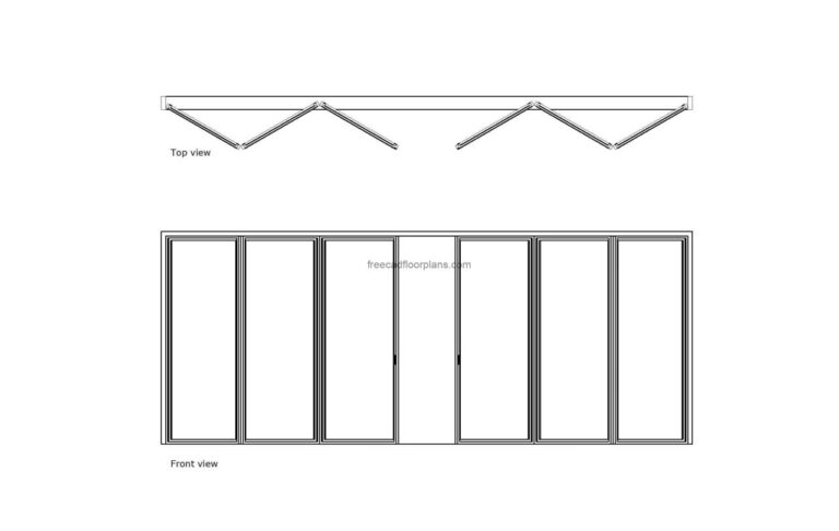 Folding glass wall