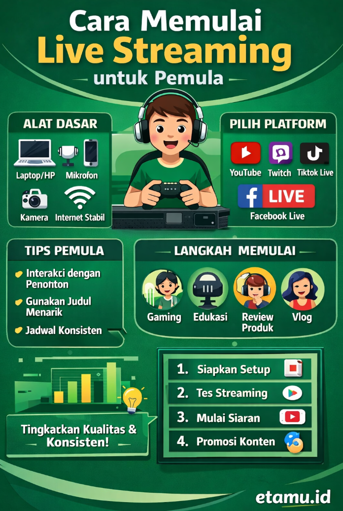 cara live streaming pemula